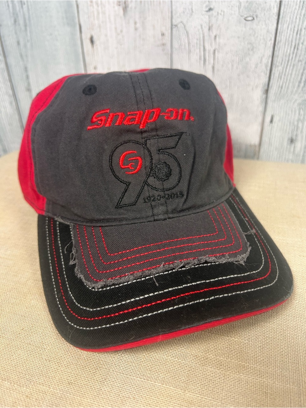 Snap-on Tools Anniversary 1920-2015 Embroidered Distressed Baseball Trucker Cap
